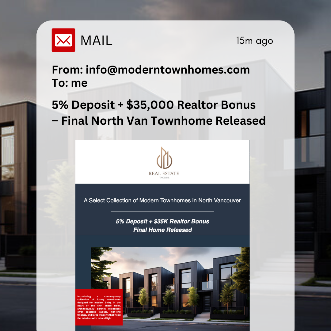 The Engaged Pre Sale Development E-Blast - Share your Pre Sale’s Latest News to Thousands of Active Realtors